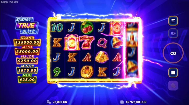Energy True Blitz - বেস গেমে প্যাটার্ন টেবিল